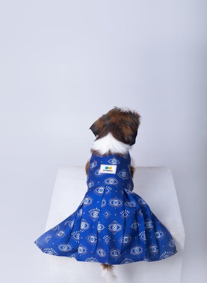 15 BUTTONS Butterfly Dog Dress | Adorable Floral Pet Dress for Dogs | Soft Cotton Party Outfit - Image 1